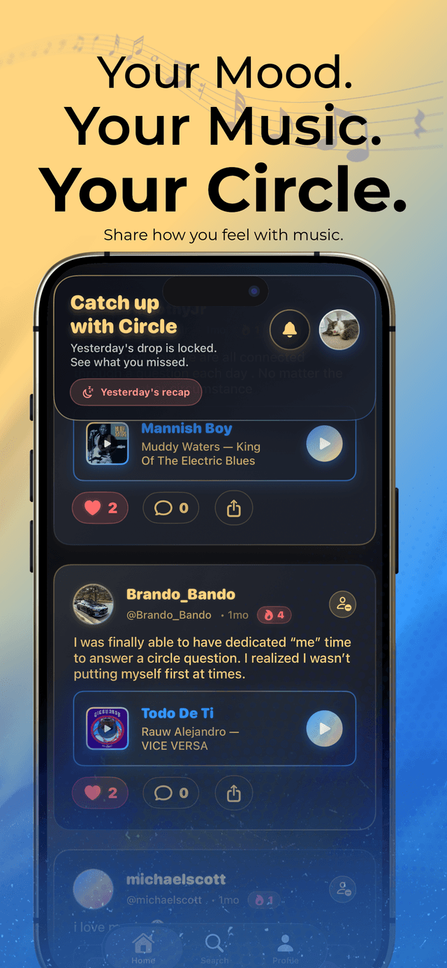 Circle app - your mood, your music, your circle