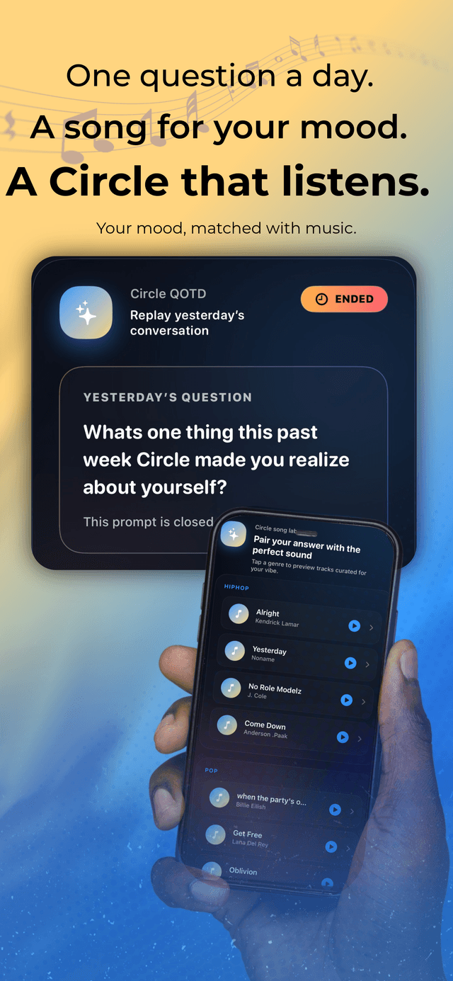 Circle app - daily question